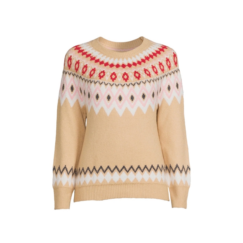 Holiday Time Fair Isle Pullover Sweater (Size: S)